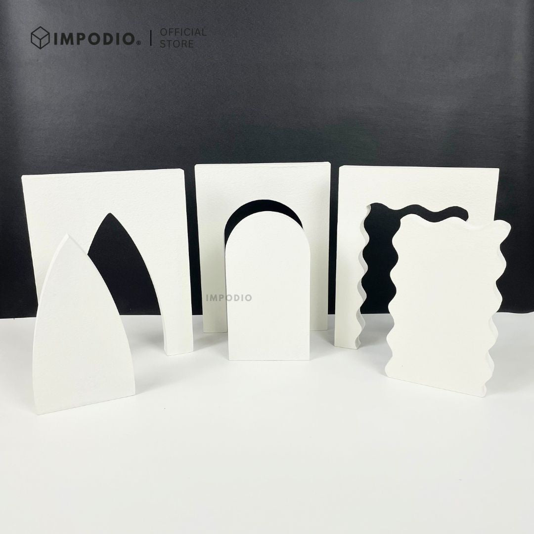 IMPODIO Window Geometry Kayu Set - Properti Alas Foto Produk Minimalis Modern - Props Foto Aesthetic
