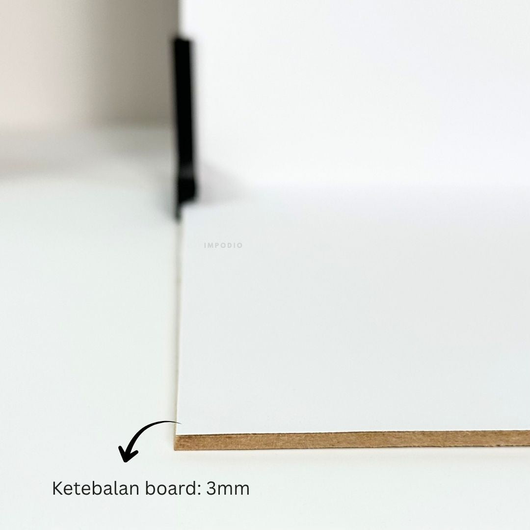 IMPODIO Alas Foto Lipat Backdrop Putih Polos A1 90x60cm - Background Studio Foto Produk Clean Aesthetic