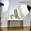 IMPODIO Alas Foto Jumbo PUTIH polos - Background Backdrop Foto Waterproof Latar Belakang Photography
