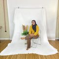 IMPODIO Kain putih lebar 3m panjang bebas -  Backdrop alas kain background studio
