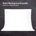 IMPODIO Kain putih lebar 3m panjang bebas -  Backdrop alas kain background studio