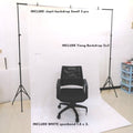 IMPODIO Paket Lengkap Background Spunbond putih 1.6 x 3M + Stand alumunium 2 x 3M + 3 Jepit Backdrop Hitam