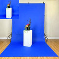 IMPODIO Paket Stand backdrop 2x3m - Spunbond background warna biru Bluescreen FREE jepit