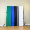 IMPODIO Paket Background spunbond berbagai warna + Stand backdrop