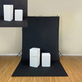IMPODIO Paket Background spunbond berbagai warna + Stand backdrop