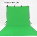 IMPODIO Paket stand backdrop greenscreen - Kain backdrop 2.4x3m dan 2.4x6m (tanpa sambungan) kualitas terbaik