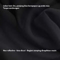 IMPODIO Background Kain Hitam Lebar 3M Backdrop Fotografi - Latar Profesional Foto Video Hasil Clean