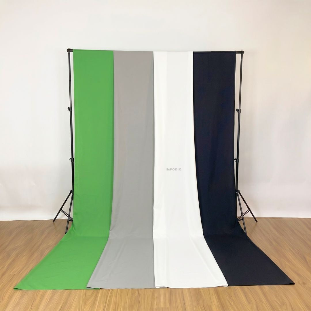 IMPODIO Background Kain Hitam Lebar 3M Backdrop Fotografi - Latar Profesional Foto Video Hasil Clean