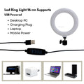IMPODIO Ring Light 20cm  - Lampu Selfie Vlogger Konten Live Stream Profesional 3 Mode Warna