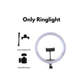 IMPODIO Ring Light 20cm  - Lampu Selfie Vlogger Konten Live Stream Profesional 3 Mode Warna