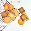 IMPODIO Cookies Artificial Biskuit Palsu | Properti foto makanan realistis awet | Food styling pemotretan produk kafe