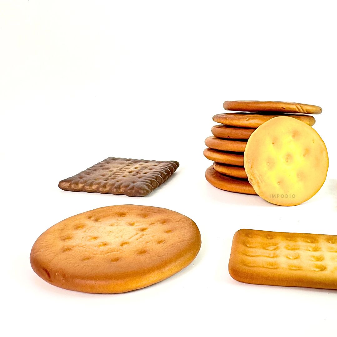 IMPODIO Cookies Artificial Biskuit Palsu | Properti foto makanan realistis awet | Food styling pemotretan produk kafe