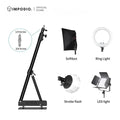 IMPODIO Wall Bracket Lighting Studio 1.8M – Wall Boom Arm Stand Lampu Foto Video Studio