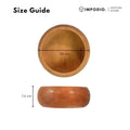 IMPODIO Mangkok Kayu Mahoni Bentuk Donat 20 cm - Wooden Bowl Aesthetic - Properti Foto Food Styling