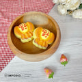 IMPODIO Mangkok Kayu Mahoni Bentuk Donat 20 cm - Wooden Bowl Aesthetic - Properti Foto Food Styling