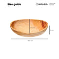 IMPODIO Piring Mangkok Bahan Kayu Mahoni Oval - Properti Foto Estetik Foodgrade