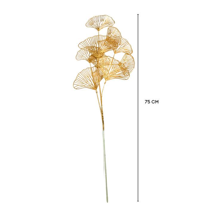 IMPODIO Daun Bunga Ginkgo Emas - Artificial Golden Flower props foto