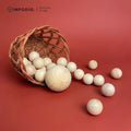 IMPODIO Bola Kayu Natural 2cm dan 4cm - Properti Foto Estetik Hiasan Miniatur Kayu Dekorasi Meja