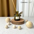 IMPODIO Bola Kayu Natural 2cm dan 4cm - Properti Foto Estetik Hiasan Miniatur Kayu Dekorasi Meja