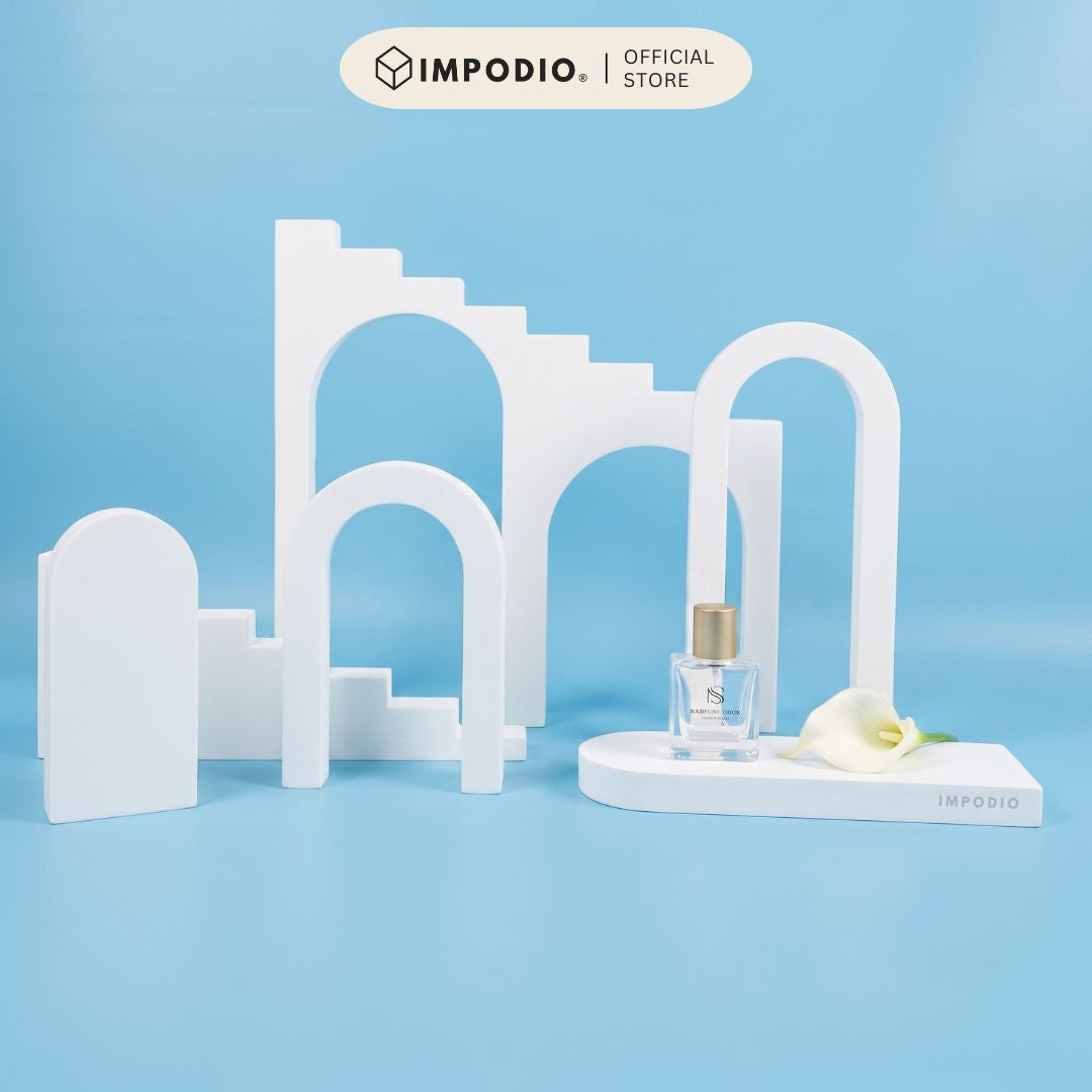 IMPODIO Geometry Set Tangga Kayu All in One - Properti Foto Produk