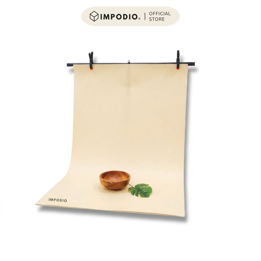 IMPODIO Background PVC warna soft brown – Coklat Pastel 60x100cm