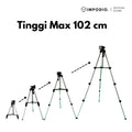 IMPODIO Paket Tripod 3 in 1 + Remote Shutter Bluetooth