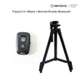 IMPODIO Paket Tripod 3 in 1 + Remote Shutter Bluetooth