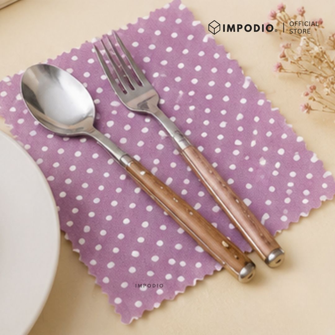IMPODIO PAKET 5pcs] napkin lilac baby purple kain piknik