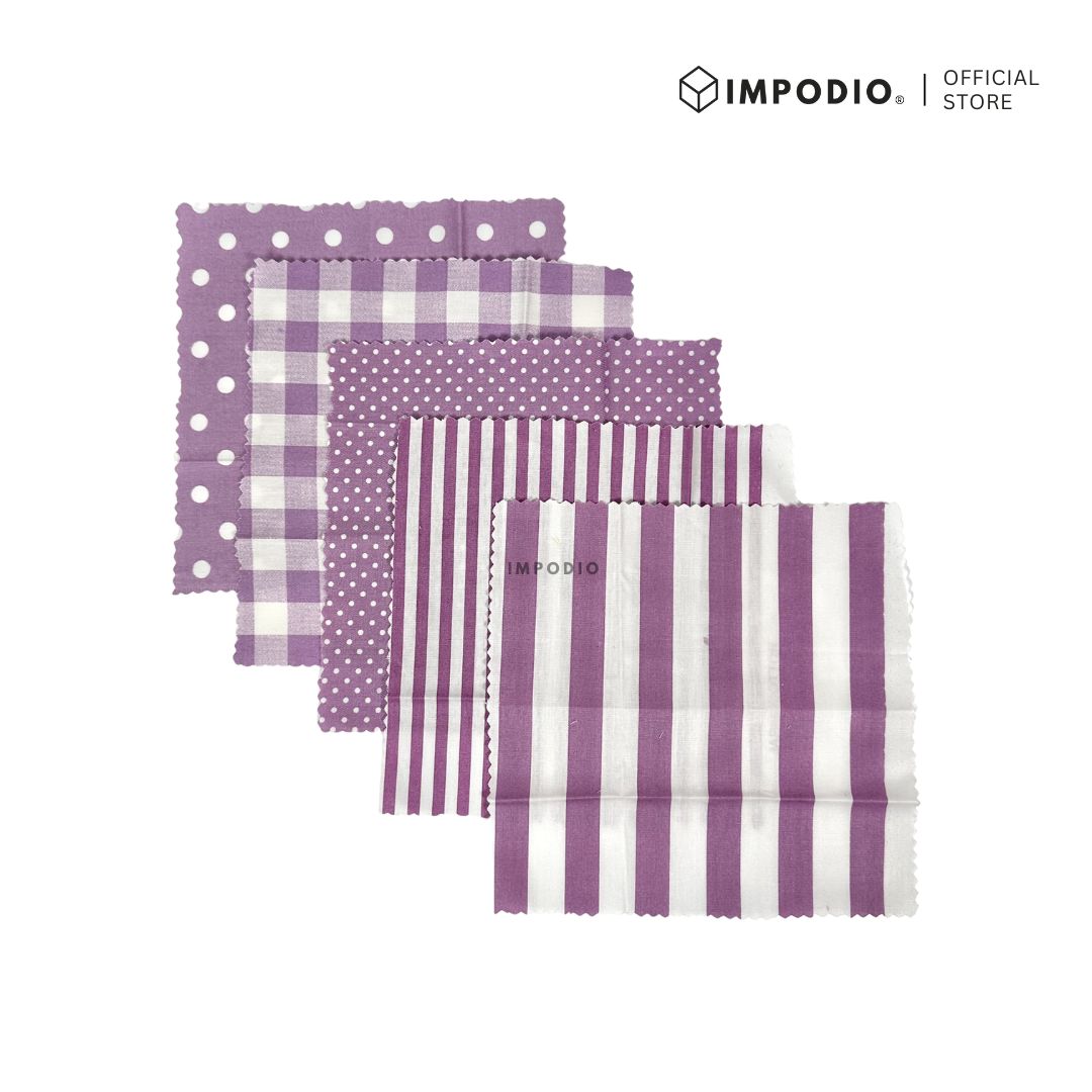 IMPODIO PAKET 5pcs] napkin lilac baby purple kain piknik