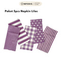 IMPODIO PAKET 5pcs] napkin lilac baby purple kain piknik