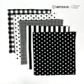 IMPODIO [PAKET 4pcs] napkin b&w kain piknik - props foto
