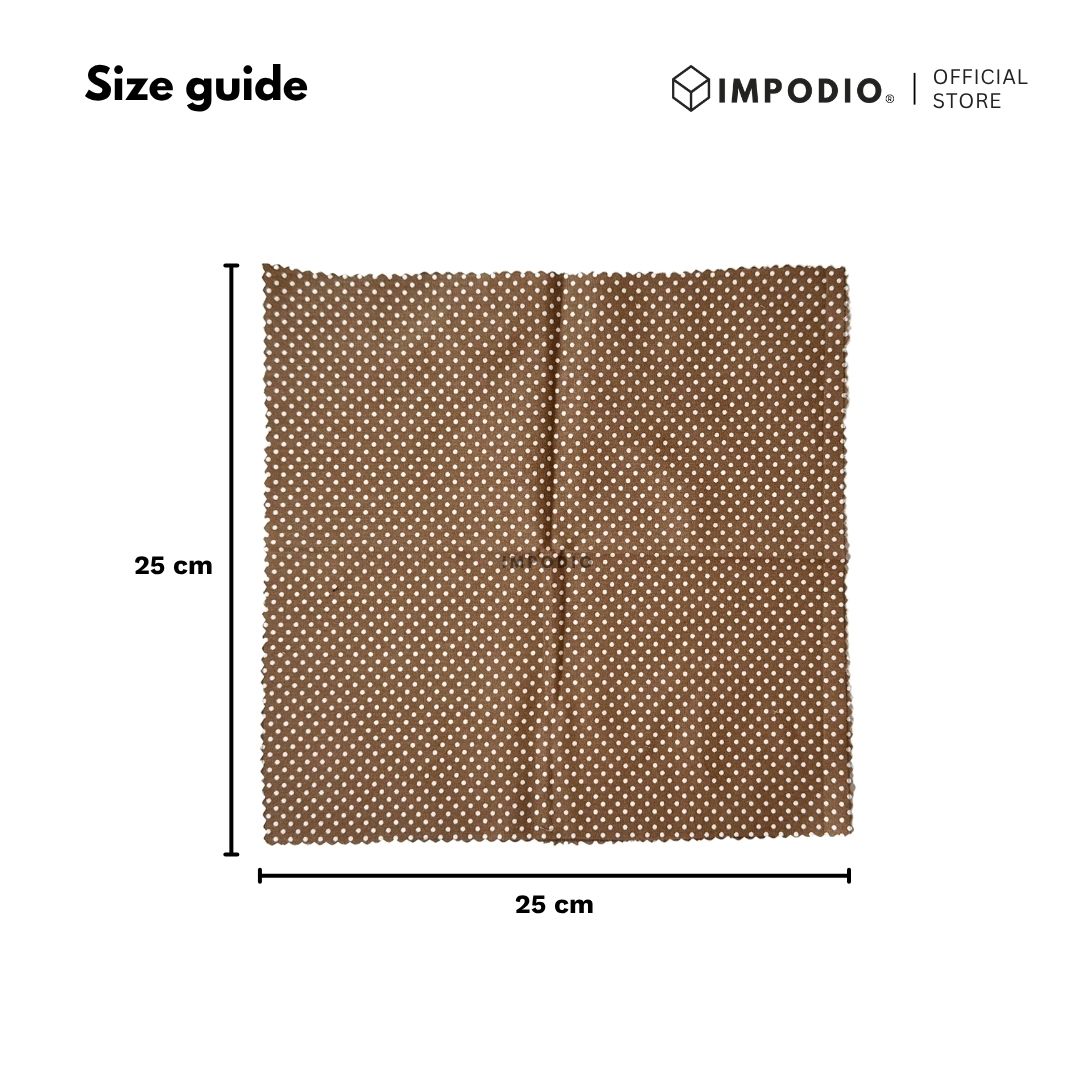 IMPODIO [PAKET 6pcs] napkin NUDE coklat kain piknik - props foto