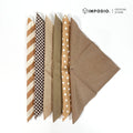 IMPODIO [PAKET 6pcs] napkin NUDE coklat kain piknik - props foto