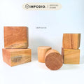 IMPODIO Podium kayu mahoni - kubus balok properti foto produk