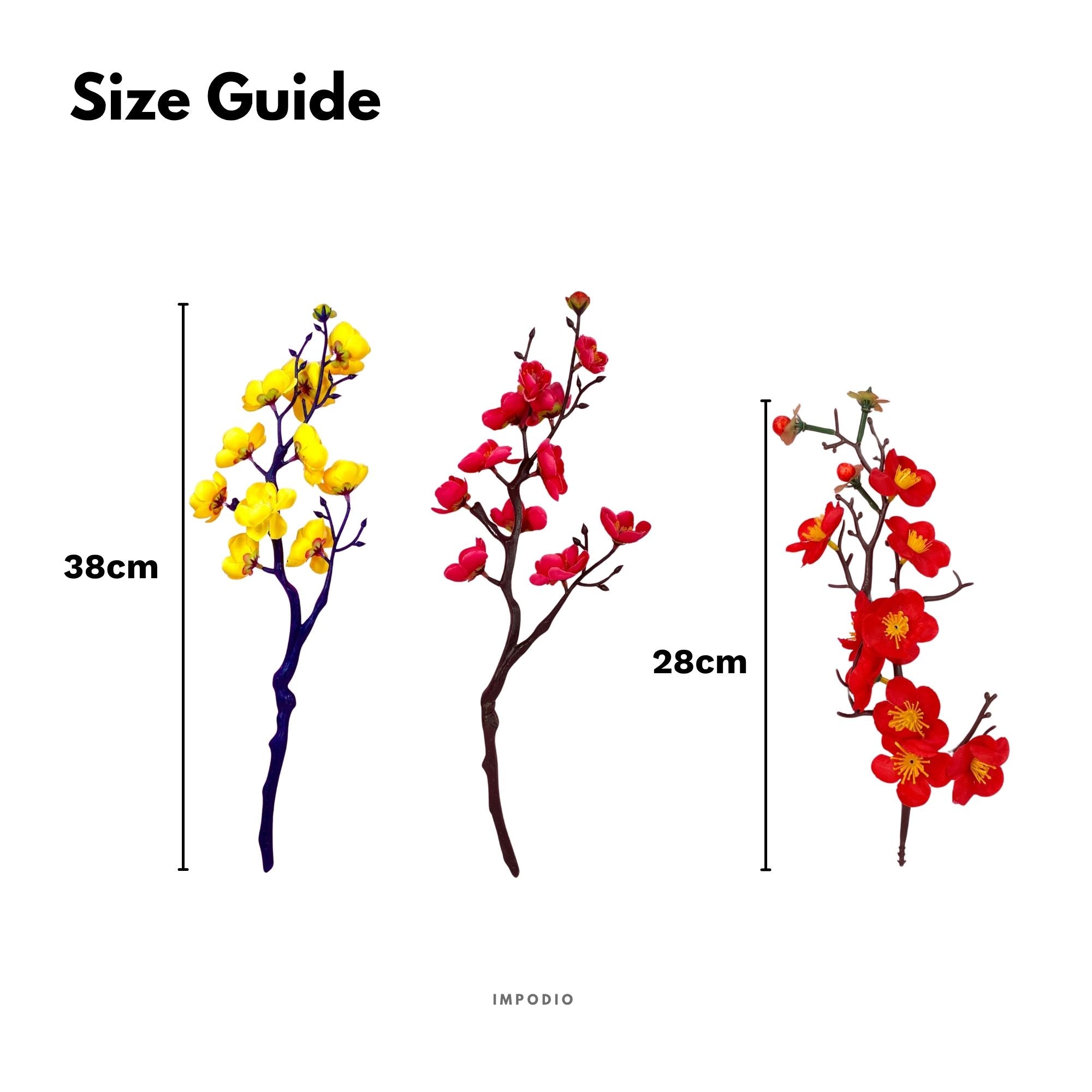 IMPODIO Bunga Sakura Merah IMPODIO Plastik Cherry Blossom Flower