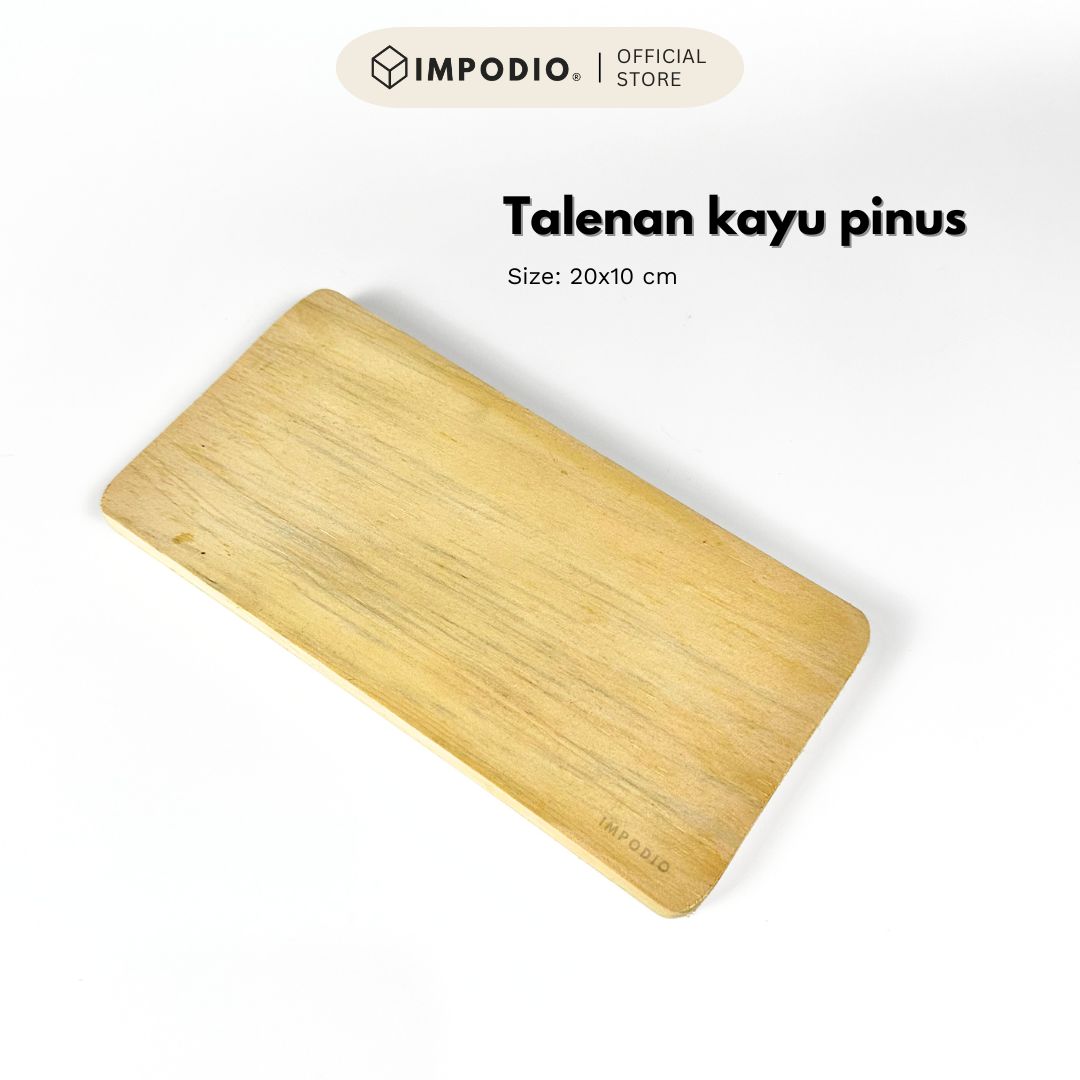 IMPODIO kayu kotak 20x10cm pinus bahan decoupage – lukis –