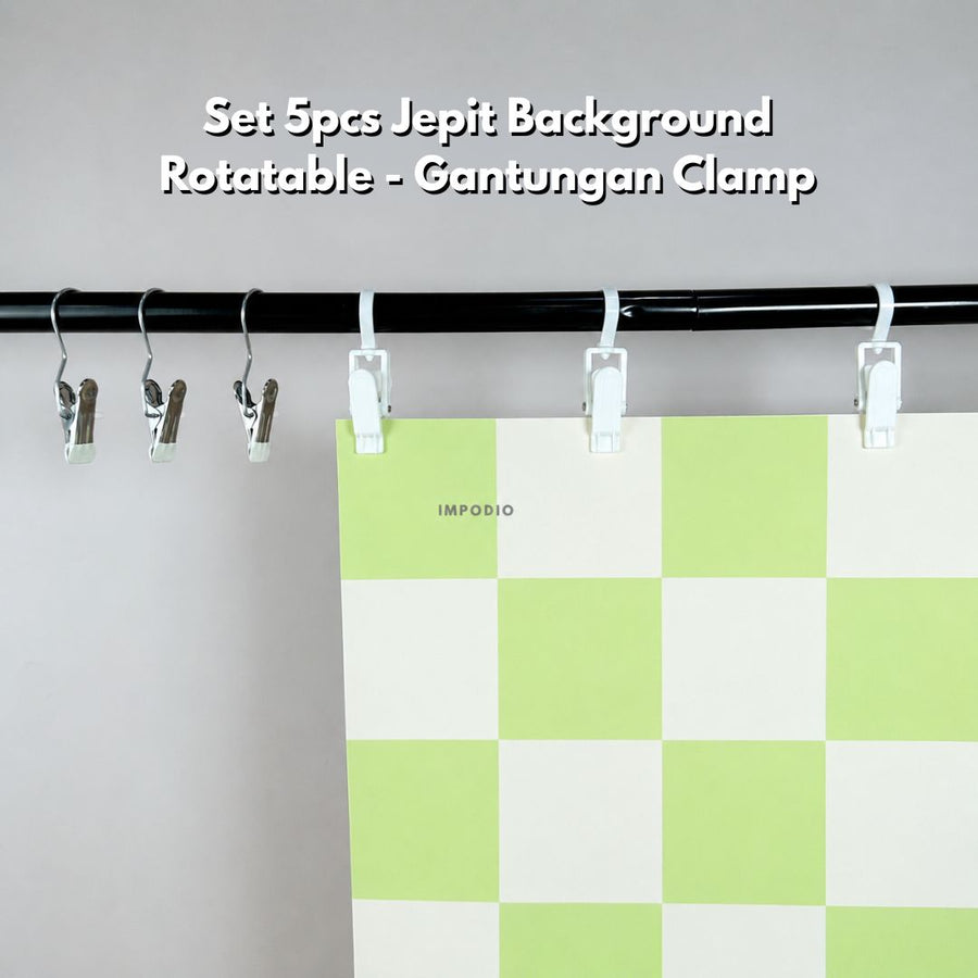 IMPODIO Set 5pcs Jepit Background Rotatable – Gantungan Clamp