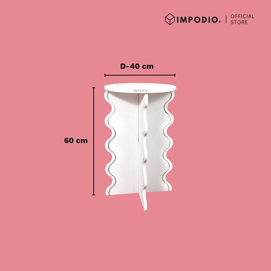 IMPODIO Podium Display Portable Aesthetic – Meja Display untuk Booth, Etalase, Pameran & Event