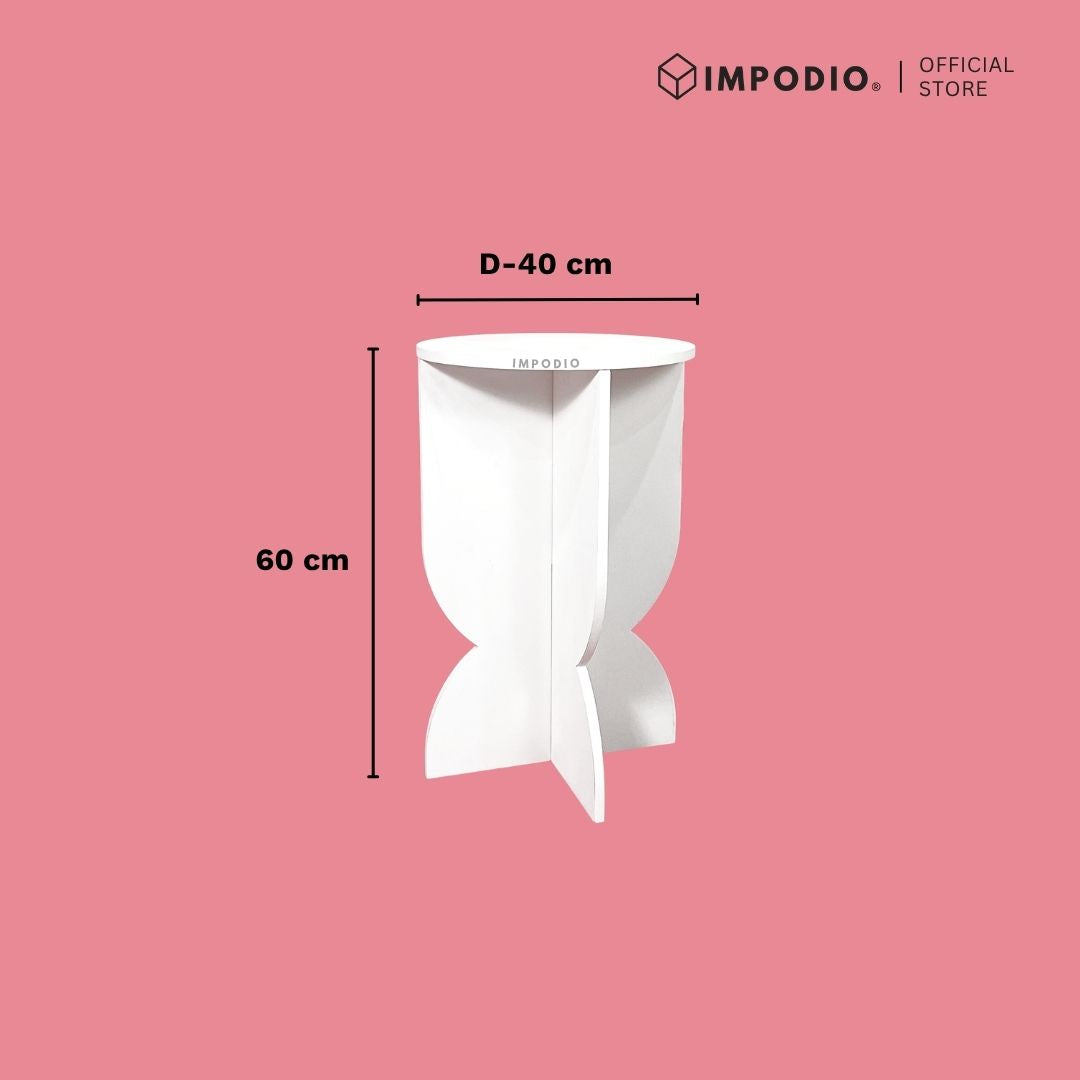 IMPODIO Podium Display Portable Aesthetic – Meja Display untuk Booth, Etalase, Pameran & Event