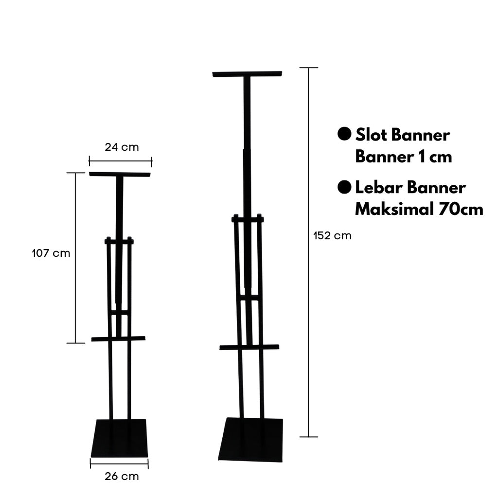 IMPODIO Tripod Banner 152 cm – TRIPOD STAND – BANNER DISPLAY IKLAN - detail produk