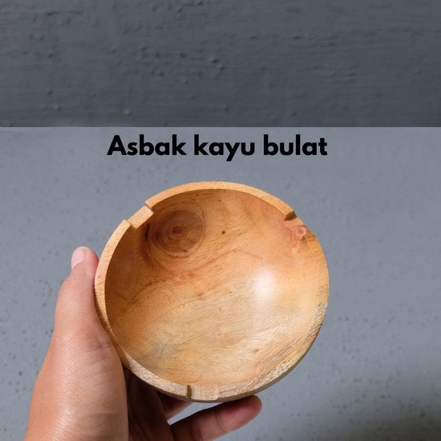 IMPODIO asbak kayu bulat  / wooden bowl / props foto