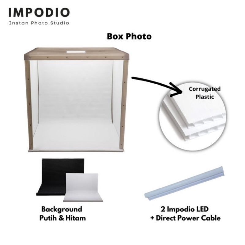 IMPODIO Box studio foto ukuran 120 cm x 100cm