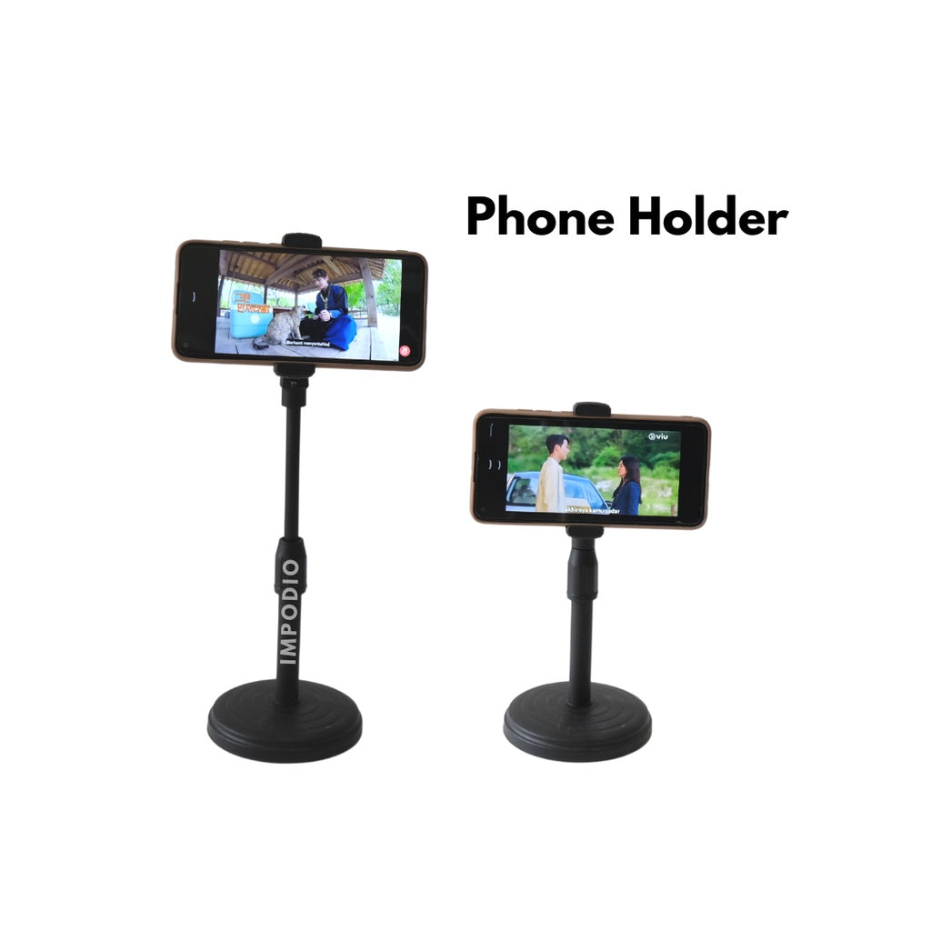 IMPODIO Holder Handphone Meja buat nonton Drakor Zoom kuat dan murah