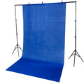 IMPODIO Paket Stand backdrop 2x3m - Spunbond background warna biru Bluescreen FREE jepit