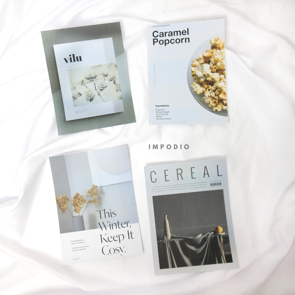 IMPODIO Cover majalah 15x20cm (4pcs) / magazine kinfolk props foto