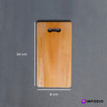 IMPODIO Telenan kayu Mahoni plong ukuran 35x8cm – Tempat potong bentuk - detail produk
