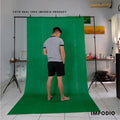 IMPODIO Paket Greenscreen spunbon Hijau tua + Stand backdrop - detail produk