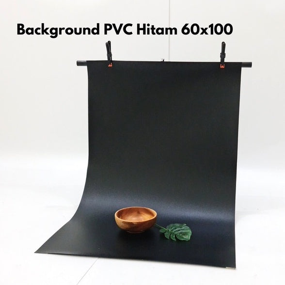 IMPODIO Paket Lengkap photo product Mini Stand + Background PVC Hitam