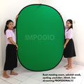 IMPODIO Instan backdrop 2 in 1 - Greenscreen dan bluescreen 200x150cm - close up