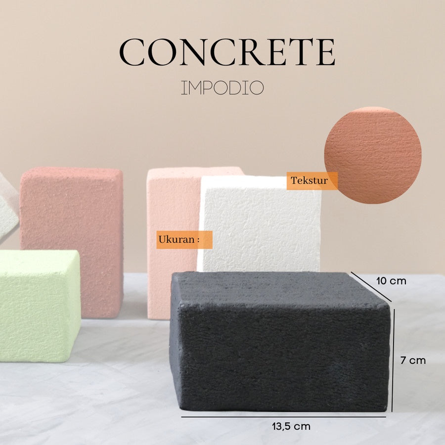 IMPODIO Aesthetic stone / Properti foto produk / standing props